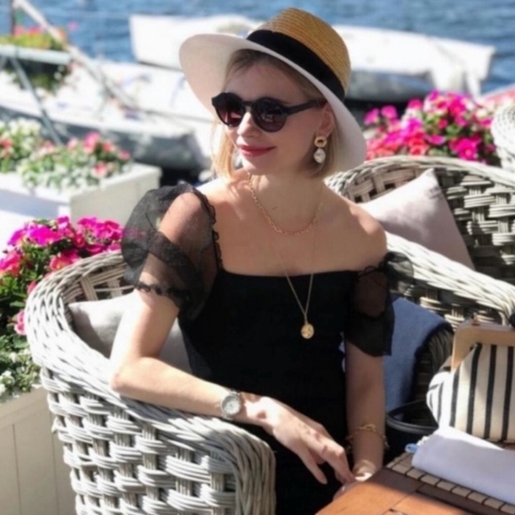 ZARA Black Sheer Puff Sleeve Bodycon Mini Dress Small Blogger Favorite - Picture 4 of 14